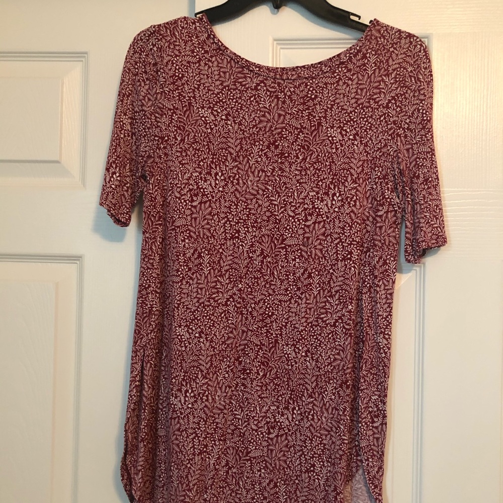 Maroon tunic top
